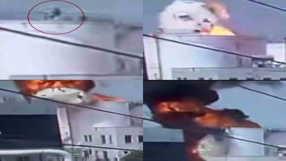 Mersin&rsquo;de bir iş&ccedil;inin hayatını kaybettiği patlama anı kamerada
