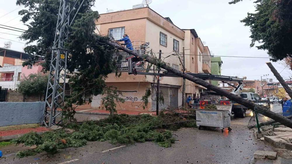 Akdeniz&rsquo;de sağanak mesaisi gece boyu s&uuml;rd&uuml;
