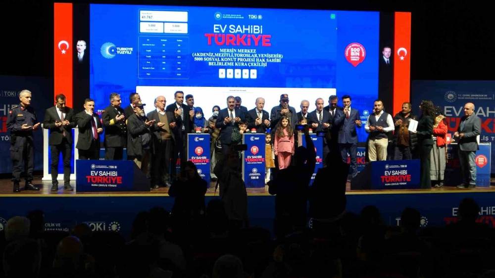 500 bin sosyal konut projesi kapsamında Mersin&rsquo;de 8 bin 190 hak sahibi belirlendi
