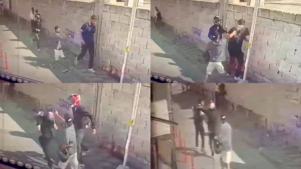 Mersin&rsquo;de spreyle 250 bin dolarlık gasp kamerada
