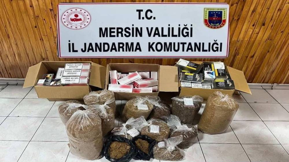 Mersin’de kaçak makaron operasyonu: 2 gözaltı