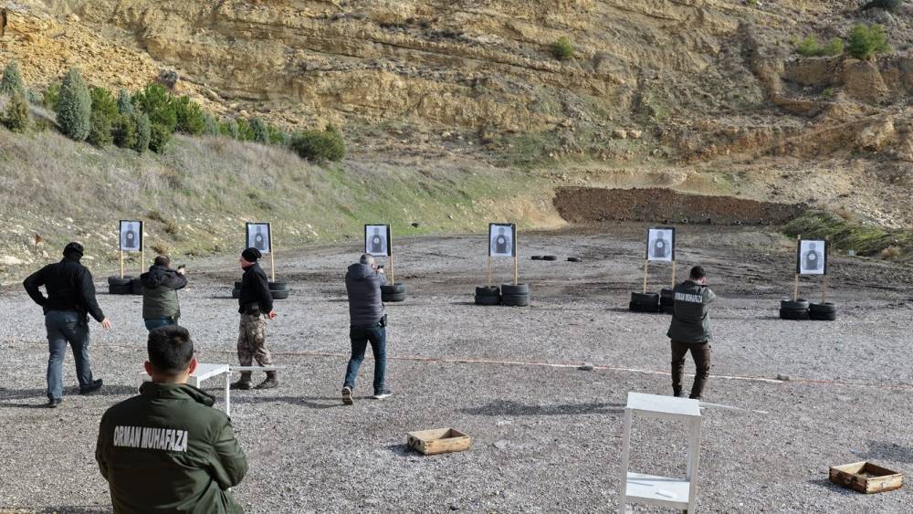 Mersin&rsquo;de orman muhafaza personeline atış eğitimi
