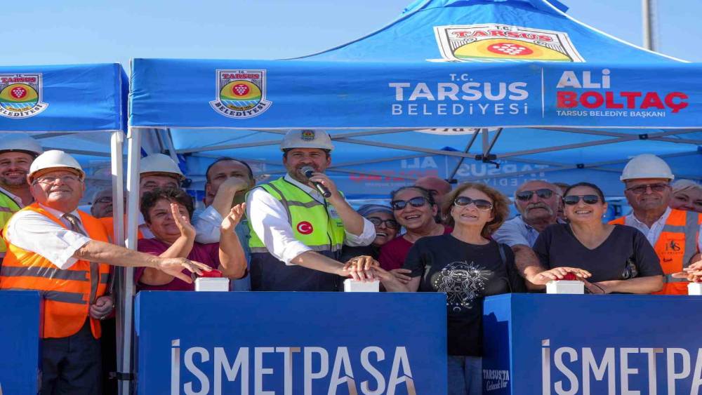 Tarsus&rsquo;ta yıllardır beklenen kentsel d&ouml;n&uuml;ş&uuml;mde ilk beton d&ouml;k&uuml;ld&uuml;
