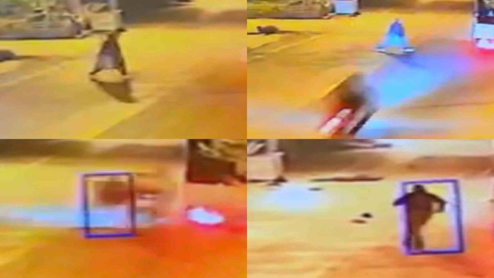 Kaza anı kamerada: Motosikletlinin &ccedil;arptığı yaya hayatını kaybetti
