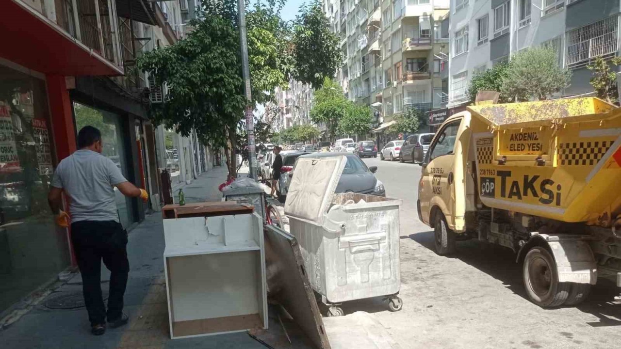 Çöp taksiler hafta sonu da mesaide