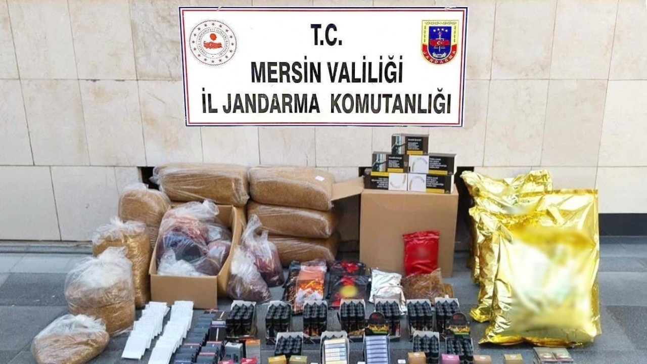 Mersin’de kaçak makaron operasyonu