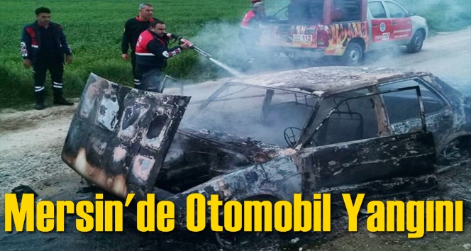 Mersin'de Otomobil Yangını
