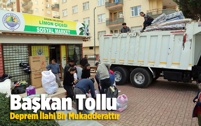 Erdemli&rsquo;den Deprem B&ouml;lgesine 2 Tır Yardım Malzemesi