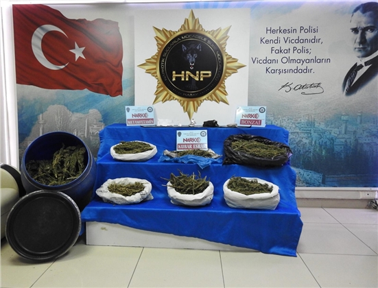 Hatay ve Gaziantep'te d&uuml;zenlenen uyuşturucu operasyonlarında 10 ş&uuml;pheli yakalandı