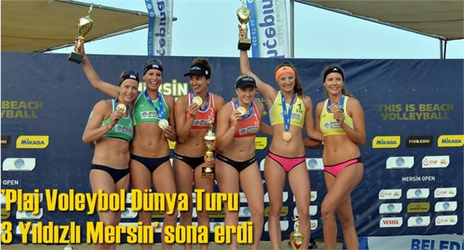 &rsquo;Plaj Voleybol D&uuml;nya Turu 3 Yıldızlı Mersin&rsquo; sona erdi
