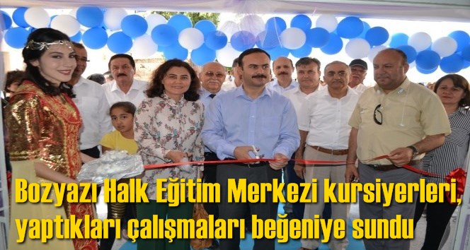 Bozyazı Halk Eğitim Merkezi kursiyerleri, yaptıkları &ccedil;alışmaları beğeniye sundu