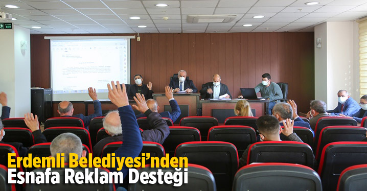 Erdemli Belediyesi&rsquo;nden,  Esnafa Reklam Desteği