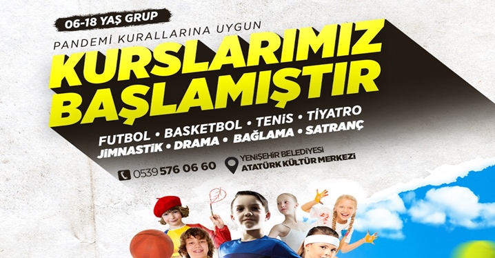 Yenişehir&rsquo;de Sanat ve Spor Kursları Başlıyor