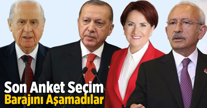 Son anket se&ccedil;imlerinde MHP ve HDP'ye k&ouml;t&uuml; haber: Se&ccedil;im barajını aşamadılar