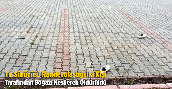 Tır s&uuml;r&uuml;c&uuml;s&uuml; randevulaştığı iki kişi tarafından boğazı kesilerek &ouml;ld&uuml;r&uuml;ld&uuml;
