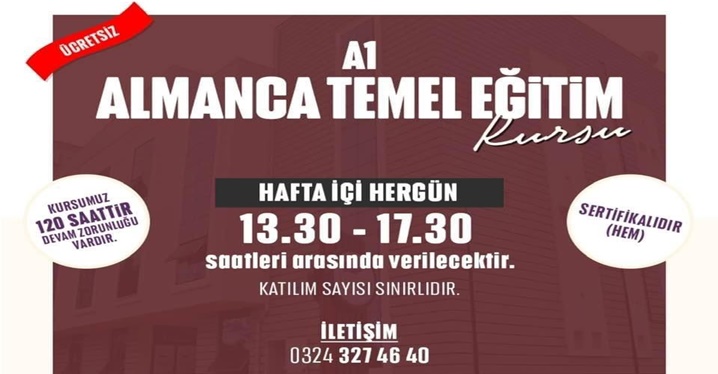 Yenişehir Belediyesi&rsquo;nden &Uuml;cretsiz Almanca Kursu