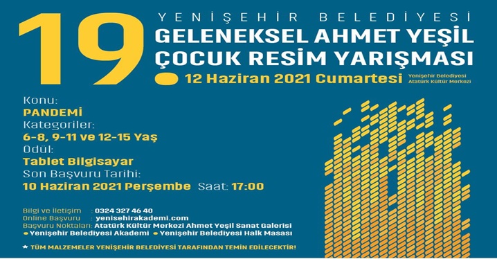 19. Geleneksel Ahmet Yeşil &Ccedil;ocuk Resim Yarışması Başvuruları Başladı