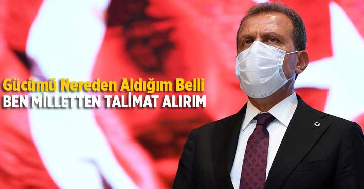 Başkan Se&ccedil;er; 'G&uuml;c&uuml;m&uuml; nereden aldığım belli. Ben milletten talimat alırım'