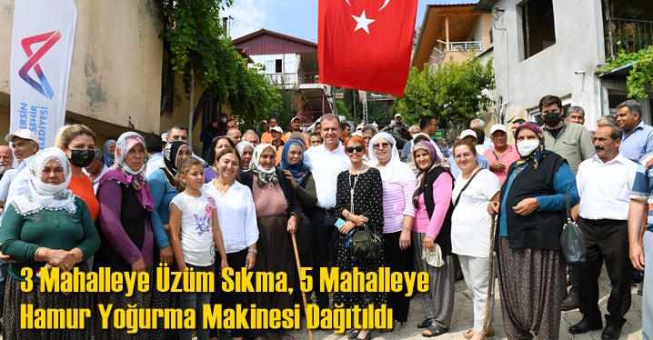 3 Mahalleye &Uuml;z&uuml;m Sıkma, 5 Mahalleye Hamur Yoğurma Makinesi Dağıtıldı
