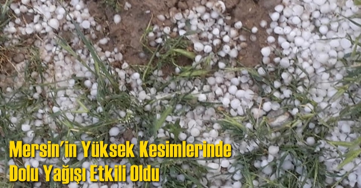 Mersin'in y&uuml;ksek kesimlerinde dolu etkili oldu