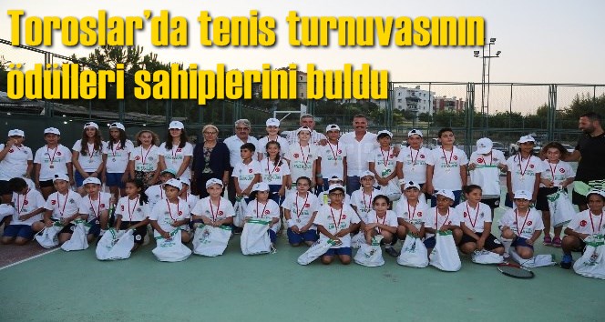 Toroslar&rsquo;da tenis turnuvasının &ouml;d&uuml;lleri sahiplerini buldu
