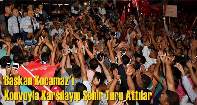 Başkan Kocamaz'ı Konvoyla Karşılayıp Şehir Turu Attılar