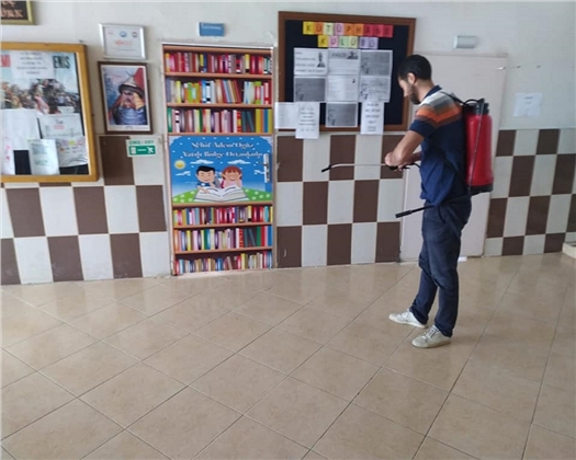 Aladağ'da dezenfekte edilen okullar LGS'ye hazır  