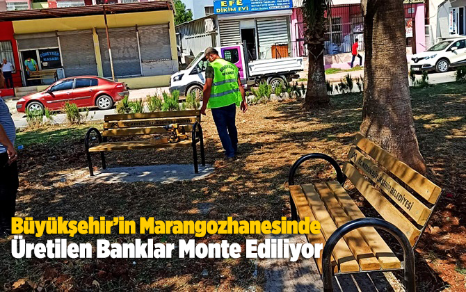 B&uuml;y&uuml;kşehir&rsquo;in Marangozhanesinde &Uuml;retilen Banklar Kentin Farklı Noktalarına Yerleştiriliyor