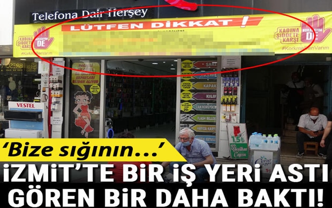 İzmit&rsquo;te bir iş yeri astı g&ouml;ren bir daha baktı