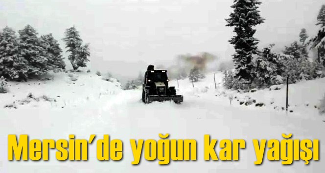Mersin'de yoğun kar yağışı