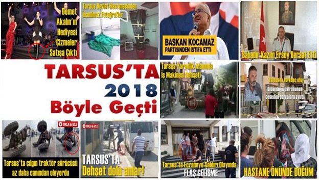 Mersin Tarsus'ta 2018 Yılı G&uuml;n G&uuml;n Olaylar