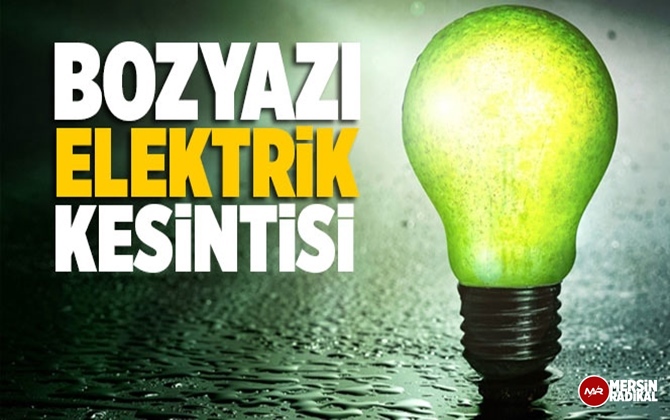 Bozyazı Elektrik Kesintisi 3 Eylül 2020 Perşembe
