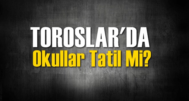 Toroslar'da Okullar Tatil Mi?