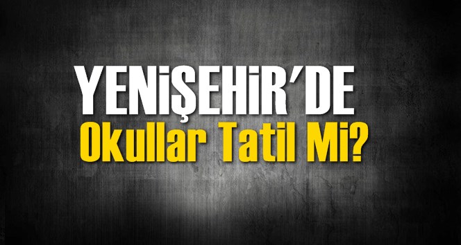 Yenişehir'de Okullar Tatil Mi?