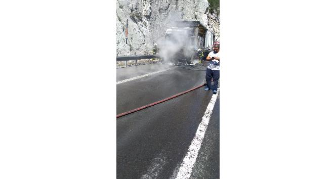 &Ccedil;ay y&uuml;kl&uuml; tır yandı