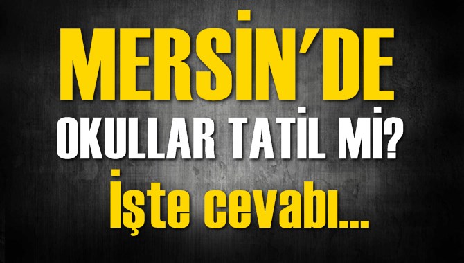 Mersin&rsquo;de Okullar Tatil mi?