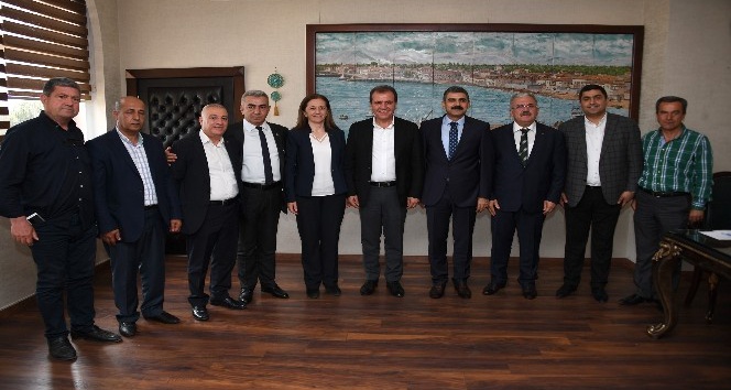 İş&ccedil;i ve memur sendikalarından Başkan Se&ccedil;er'e ziyaret