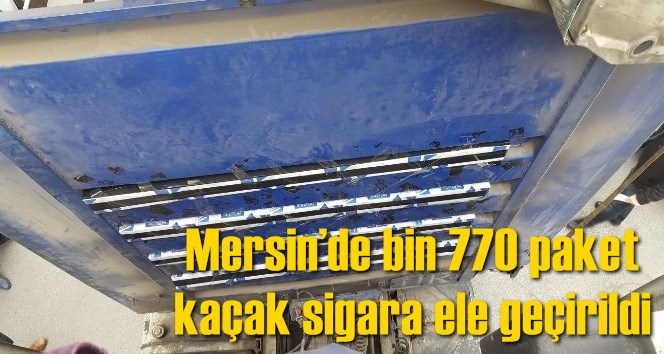 Mersin&rsquo;de bin 770 paket ka&ccedil;ak sigara ele ge&ccedil;irildi