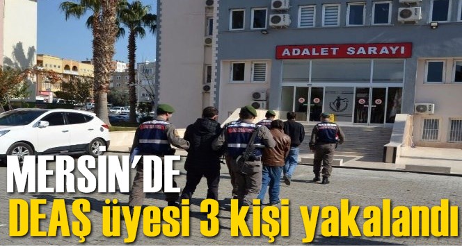 Mersin&rsquo;de DEAŞ &uuml;yesi 3 kişi yakalandı
