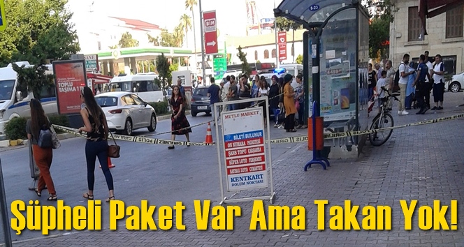 Mersin'de Tren İstasyonu Yakınındaki Bir Durakta Ş&uuml;pheli Paket 