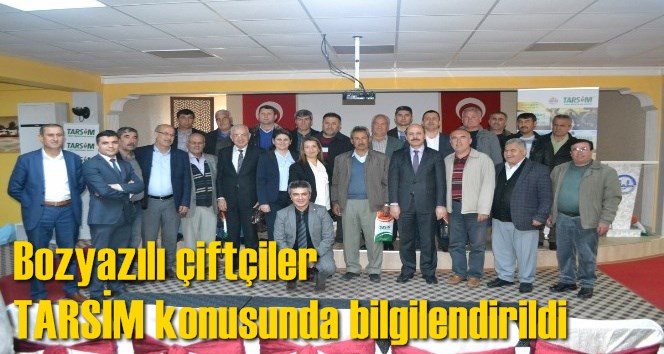 Bozyazılı &ccedil;ift&ccedil;iler TARSİM konusunda bilgilendirildi